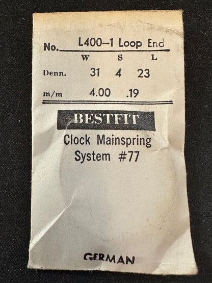BESTFIT Clock Mainspring suitable for Bayard B-200 Alarm - L400-1