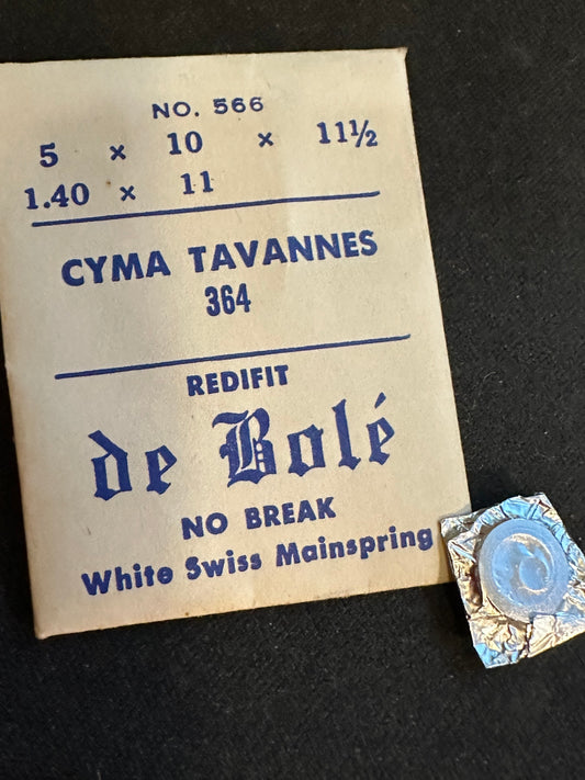 de Bolé Mainspring No. 566 for Cyma Tavannes caliber 364 - Alloy