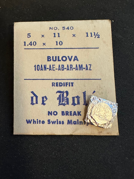 de Bolé Mainspring No. 540 for Bulova 10AN, 10AE, 10AB, 10AR, 10AM, 10AZ - Alloy