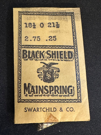 Swartchild Black Shield TIME Mainspring for Westclox Travette Alarm Clock