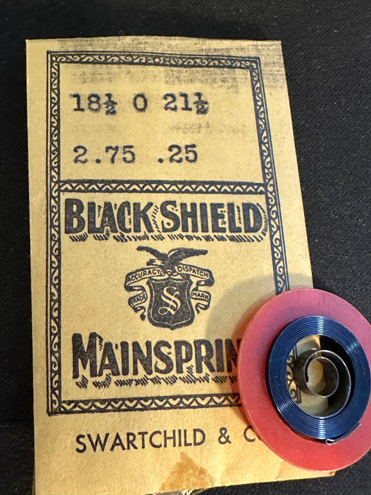 Swartchild Black Shield TIME Mainspring for Westclox Travette Alarm Clock