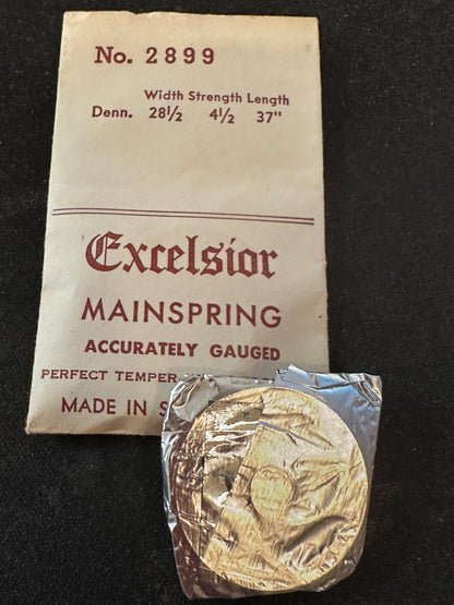 Excelsior #2899 Mainspring for Alarm / Travel Clocks - 28½ x 4½ x 37