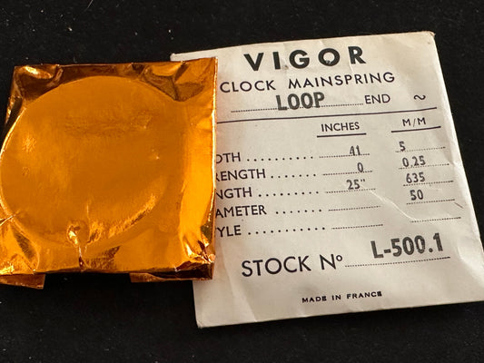 Vigor Open Loop Clock Mainspring - 41 x 0 x 25" Long - L 500.1