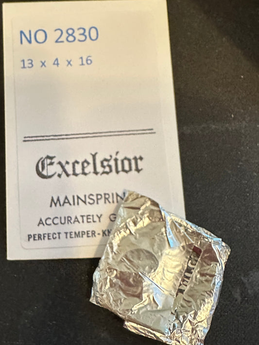 Excelsior #2830 Mainspring for Alarm / Travel Clocks - 13 x 4 x 16