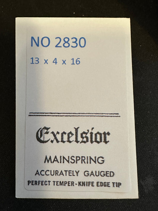 Excelsior #2830 Mainspring for Alarm / Travel Clocks - 13 x 4 x 16