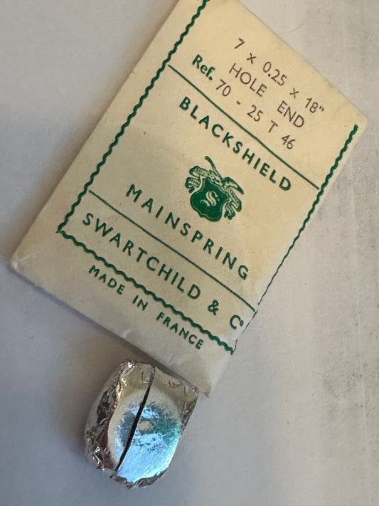 Swartchild Black Shield Clock Mainspring 7.0 x .28 mm x 18” Ref 70-25 T 46