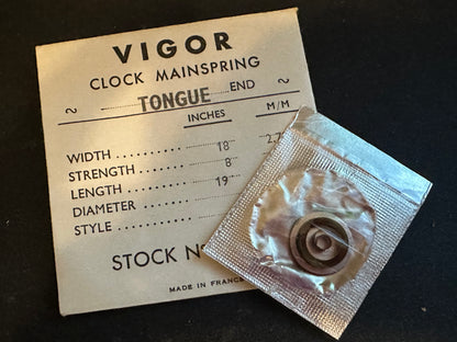 VIGOR Clock Mainspring for Ihmof & Helveco caliber 212 / 219 Alarm No. T270-4