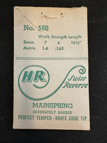 HR Mainspring No. 586 for 16L Felsa caliber 125 movements - Steel