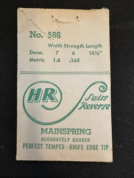HR Mainspring No. 586 for 16L Felsa caliber 125 movements - Steel