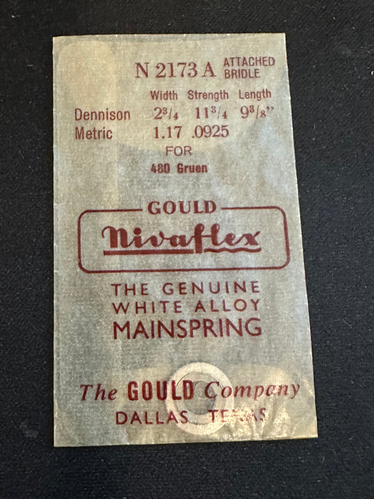 Nivaflex Unbreakable Mainspring N2173A for Gruen caliber 480 automatic - Alloy