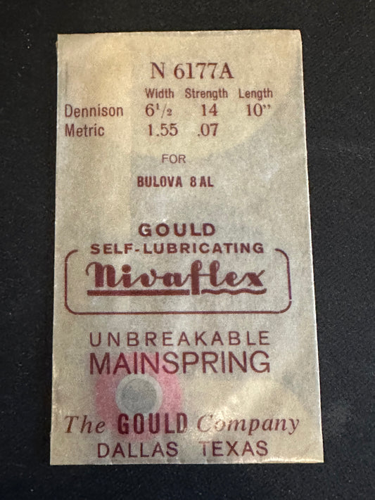 Nivaflex Unbreakable Mainspring N6177A for Bulova 8AL- Alloy