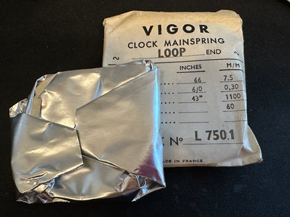 Vigor Open Loop Clock Mainspring - 66 x 6/0 x 43" Long - L 750.1