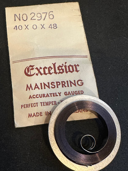 Excelsior #2976 Mainspring for Travel Clocks - 40 x 0 x 48