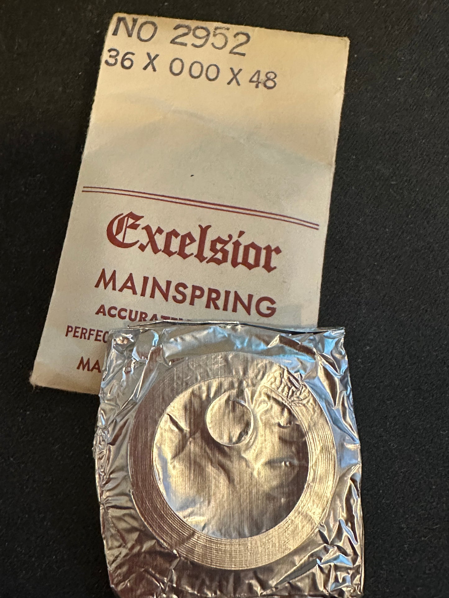 Excelsior #2952 Mainspring for Travel Clocks - 36 x 3/0 x 48