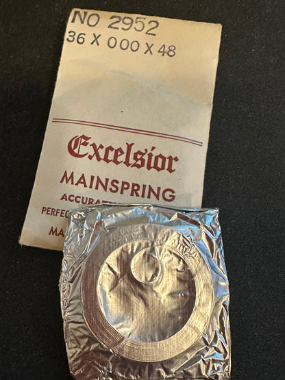 Excelsior #2952 Mainspring for Travel Clocks - 36 x 3/0 x 48