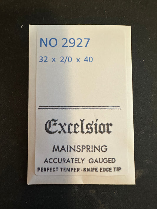 Excelsior #2927 Mainspring for Travel & Car Clocks - 32 x 2/0 x 48