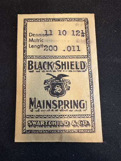 Swartchild Black Shield Mainspring #48503, 2.00 x .11 mm x 12½" - Steel