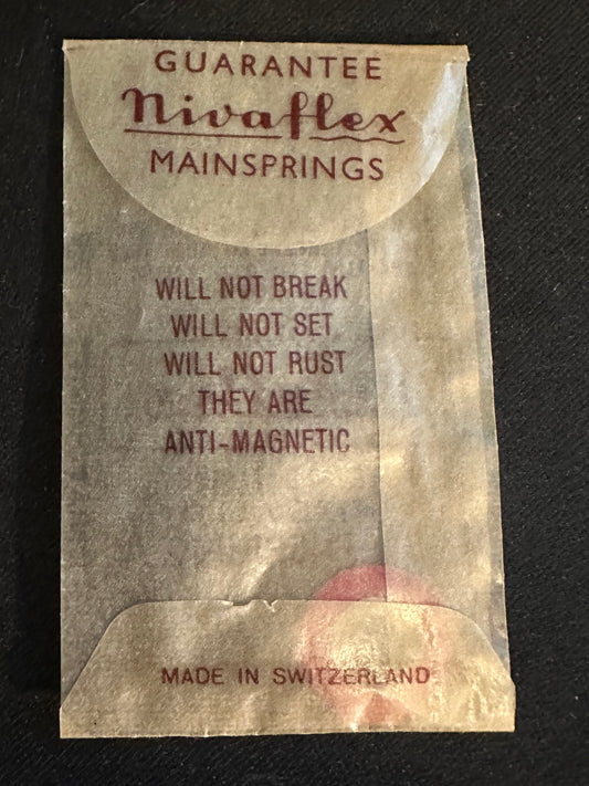 Nivaflex Unbreakable Mainspring N7190 for Brac 102, Ebosa 25, ETA 960, 961, 990, 995 +many more - Alloy