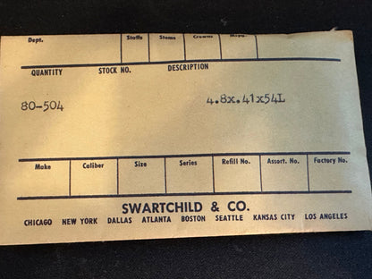 Swartchild Black Shield Clock OPEN LOOP Mainspring 4.80 x .41mm x 54" - MS-253