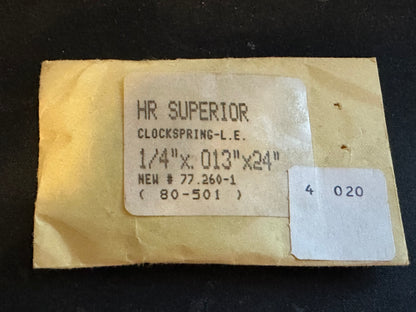 HR Superior Loop End Clock Mainspring - 1/4" x .013 x 24" Long - No. 80-501