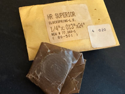 HR Superior Loop End Clock Mainspring - 1/4" x .013 x 24" Long - No. 80-501