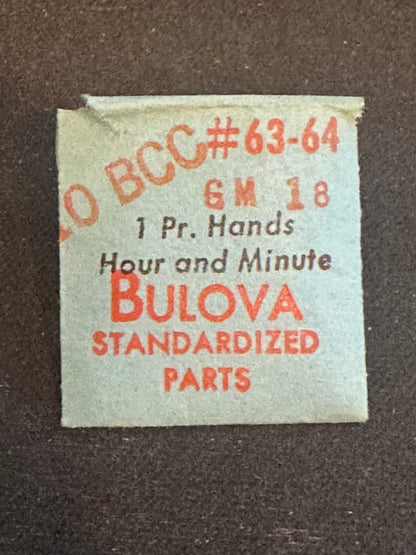 Bulova Factory Hands for caliber 10BCC, Gold GM18