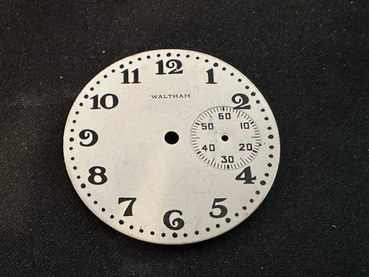 Waltham 12s Offset Seconds Metal Pocket Watch Dial