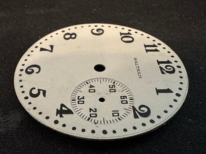 Waltham 12s Offset Seconds Metal Pocket Watch Dial
