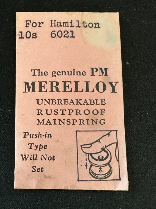 PM Merelloy Mainspring for 10s Hamilton 6021 / 717102 - Alloy