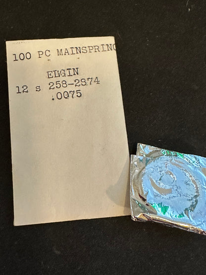 Alloy Mainspring for 12s Elgin Factory No. 2874