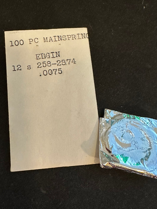 Alloy Mainspring for 12s Elgin Factory No. 2874