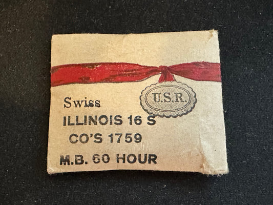 USR Mainspring for Illinois 16s 60hr No. 47309 - Steel