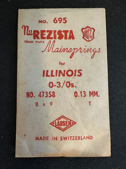 NuResista Mainspring for Illinois 0s & 3/0s No. 47358 - Steel