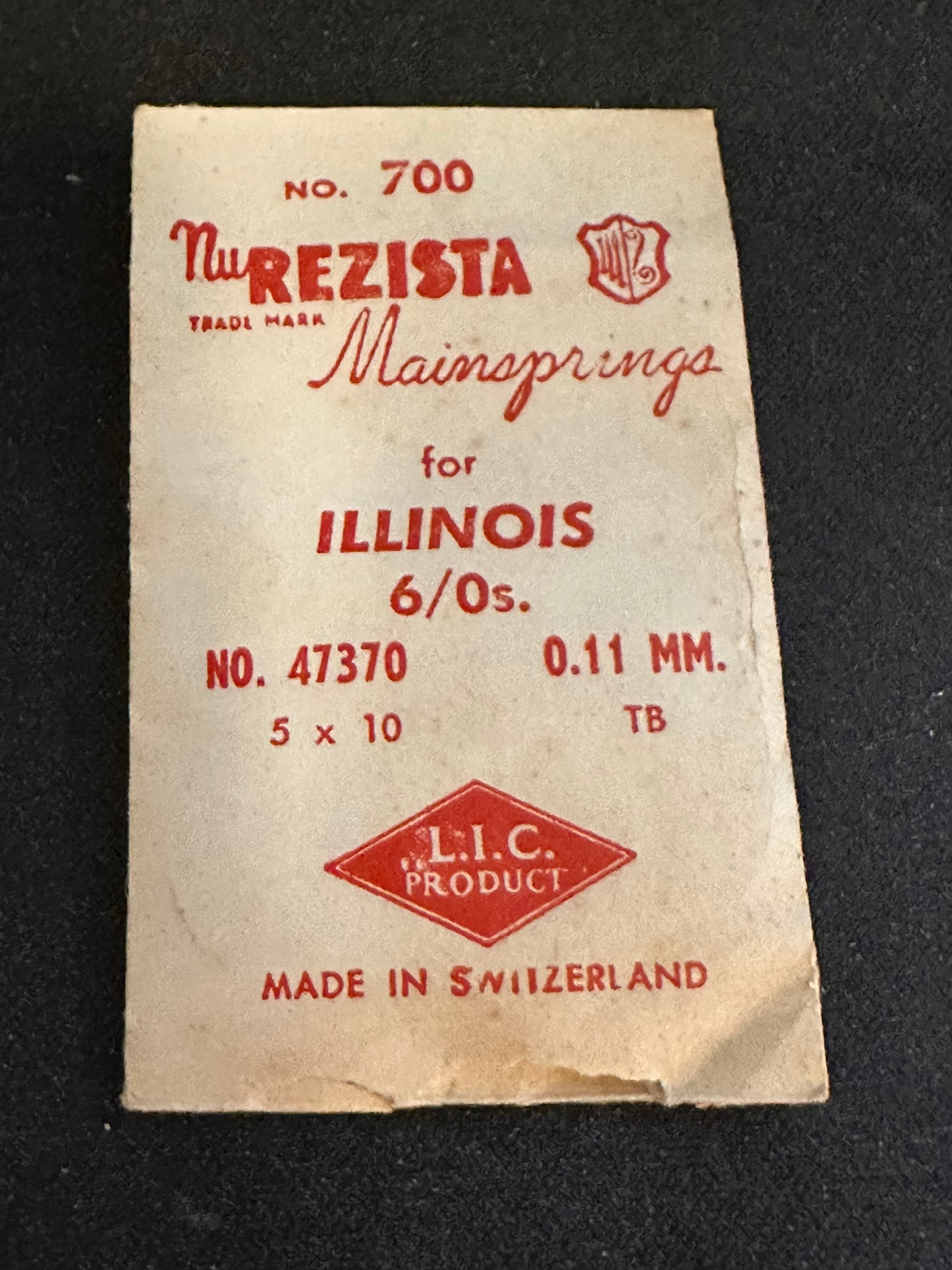 NuREZISTA Mainspring #700 for Illinois 6/0s No. 47370 - Steel