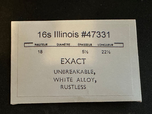 Illinois Mainspring for 16s Bunn & Sangamo No. 47331 (EXACT) - Alloy