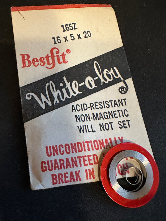 BESTFIT Mainspring 165Z for Unitas 429 and 16s Waltham B-16 - Alloy