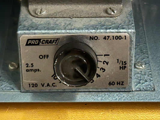 Pro Craft Jewelry Polisher Buffer Machine Model 47.100-1