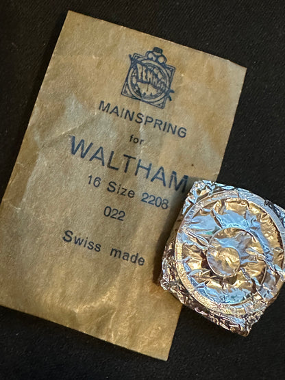Pennant Mainspring for 16s Waltham Mainspring No. 2208 - Steel