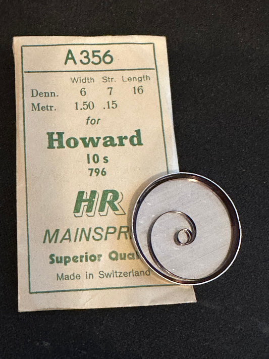 HR Mainspring A356 for Howard 10s No. 796 - Steel