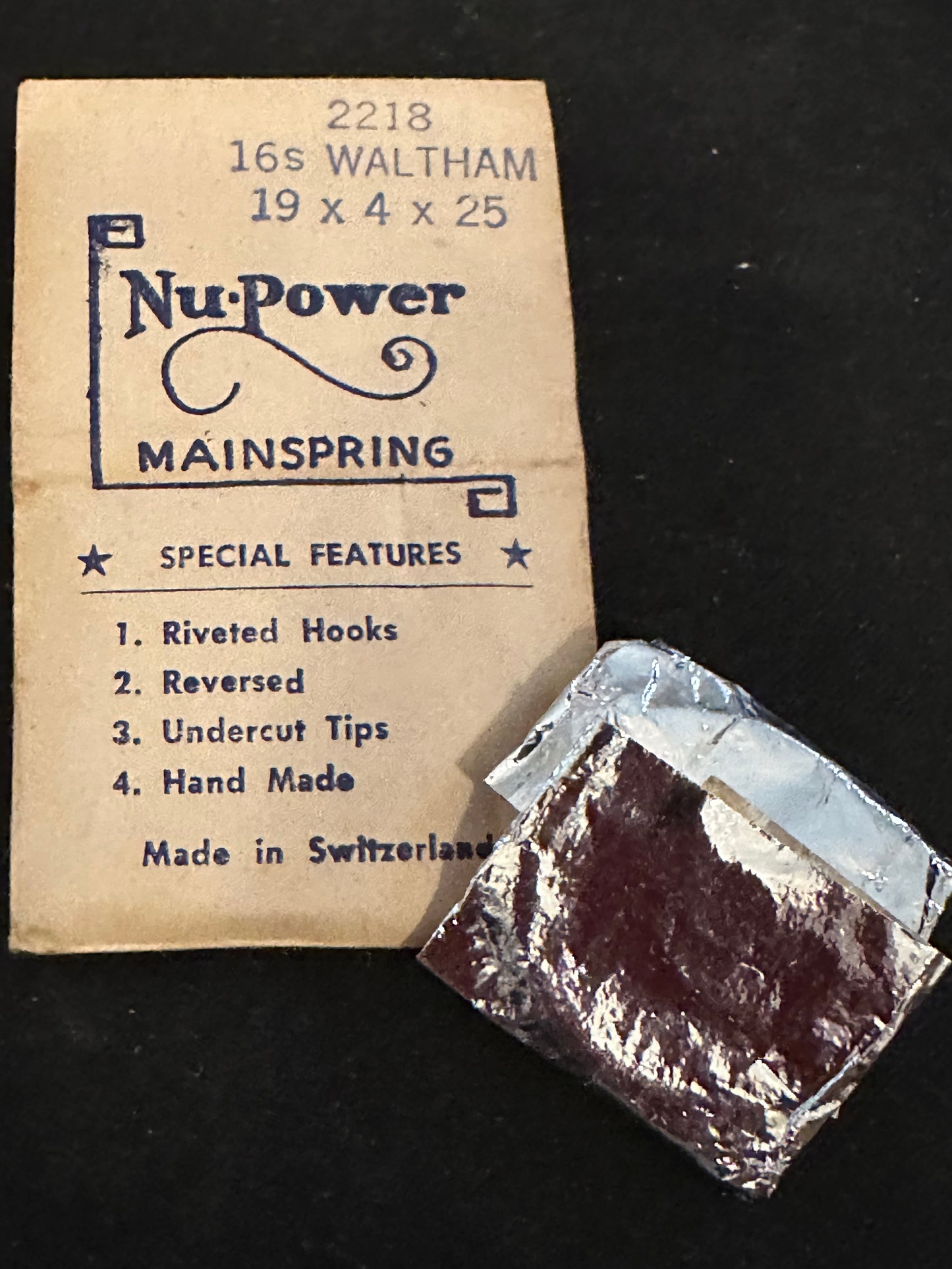 NuPower Mainspring for Waltham 16s No. 2218 - Steel