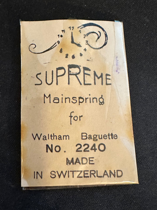 Supreme Mainspring for Waltham 4 Ligne Model 400 No. 2240 - Steel