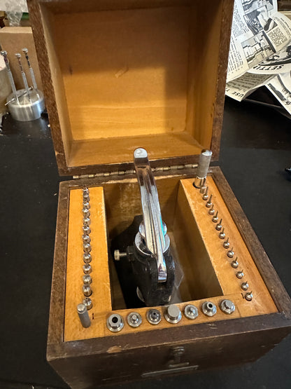 Watchmakers C&E Marshall Jeweling tool set - in box