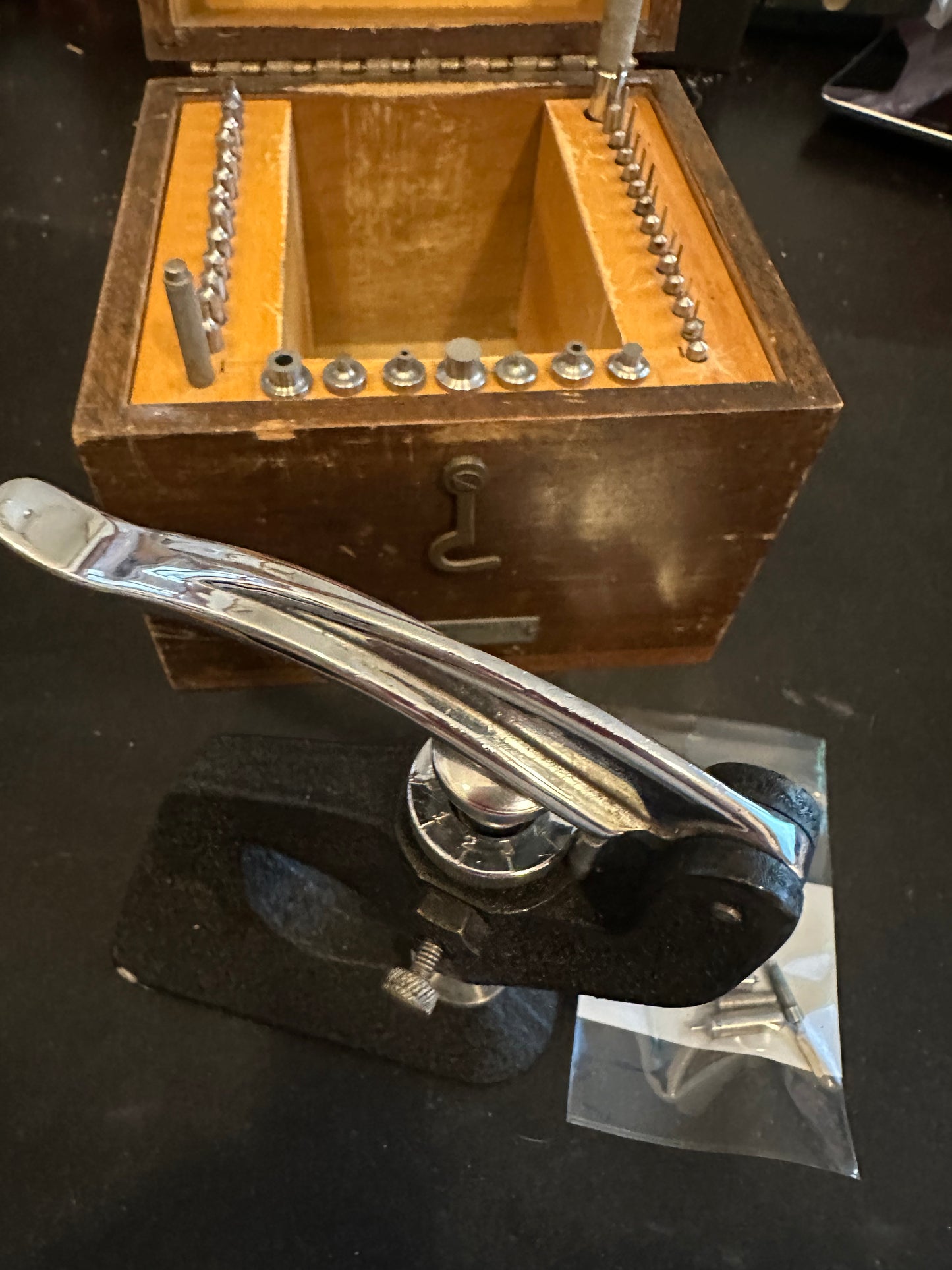 Watchmakers C&E Marshall Jeweling tool set - in box