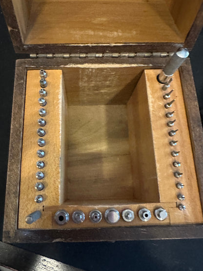 Watchmakers C&E Marshall Jeweling tool set - in box