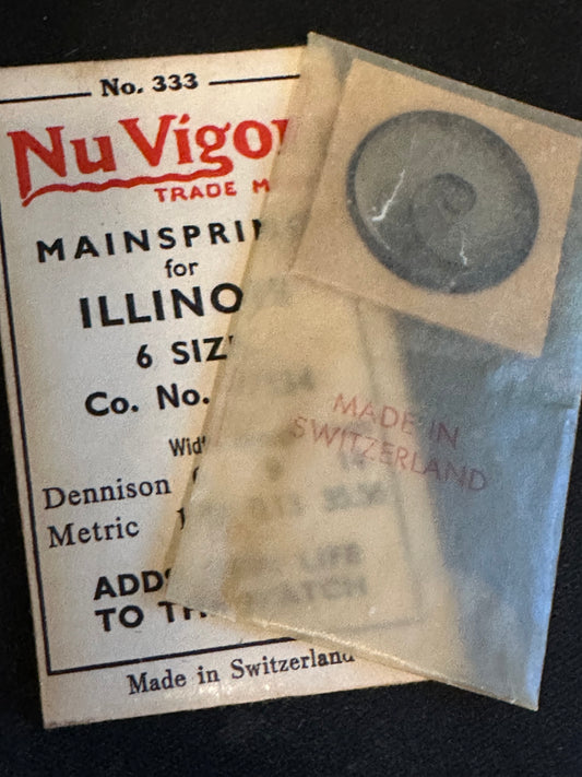 NuVigor Mainspring #333 for 6s Illinois Factory No. 47354 - Steel