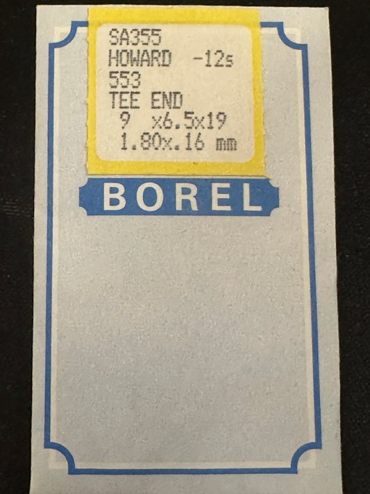 BOREL Mainspring SA355 for Howard 12s Factory No. 553 - Alloy