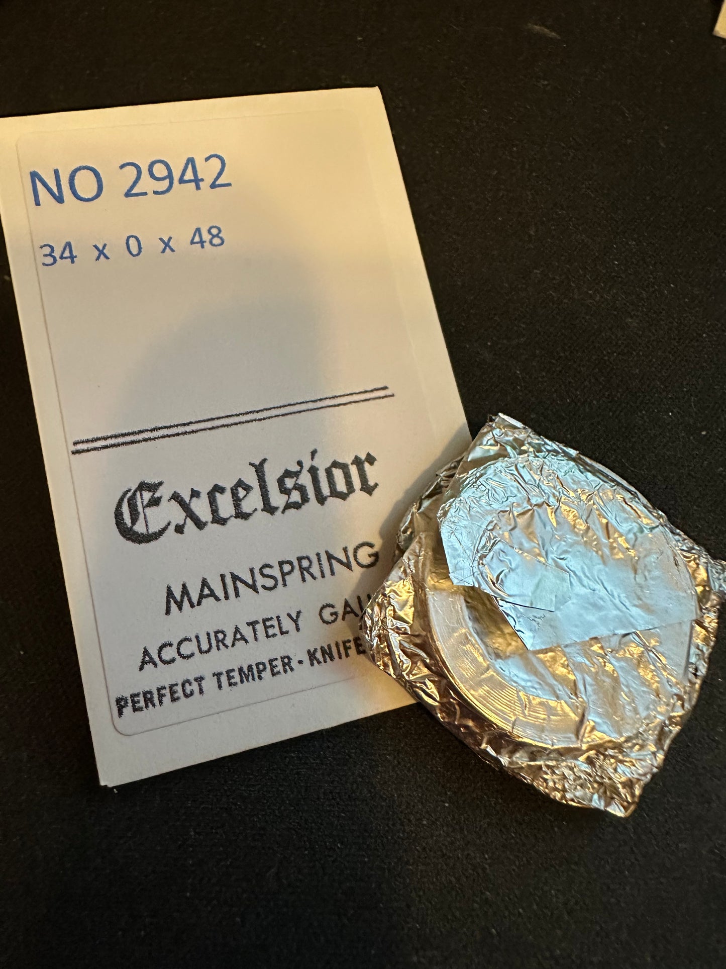 Excelsior #2942 Mainspring for Alarm / Travel / Car Clocks - 34 x 0 x 48
