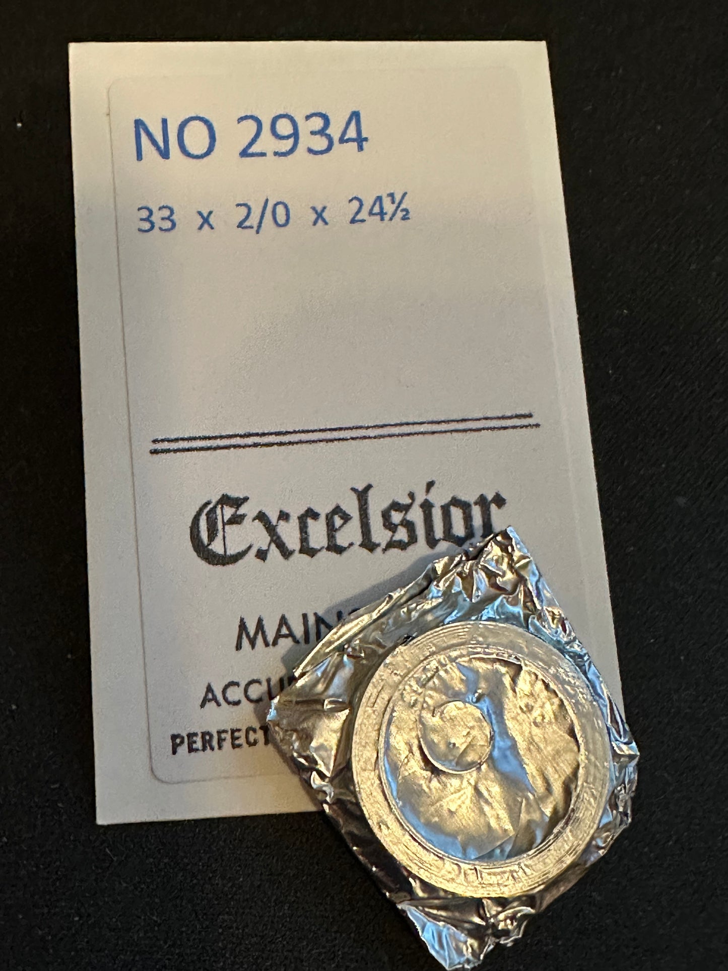 Excelsior #2934 Mainspring for Alarm / Travel Clocks - 33 x 2/0 x 24½
