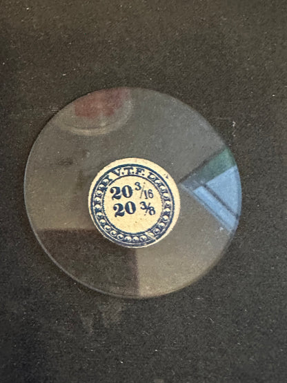 VTF Vintage Glass Pocket Watch Crystal 20-3/16 (~45.5mm) - NOS