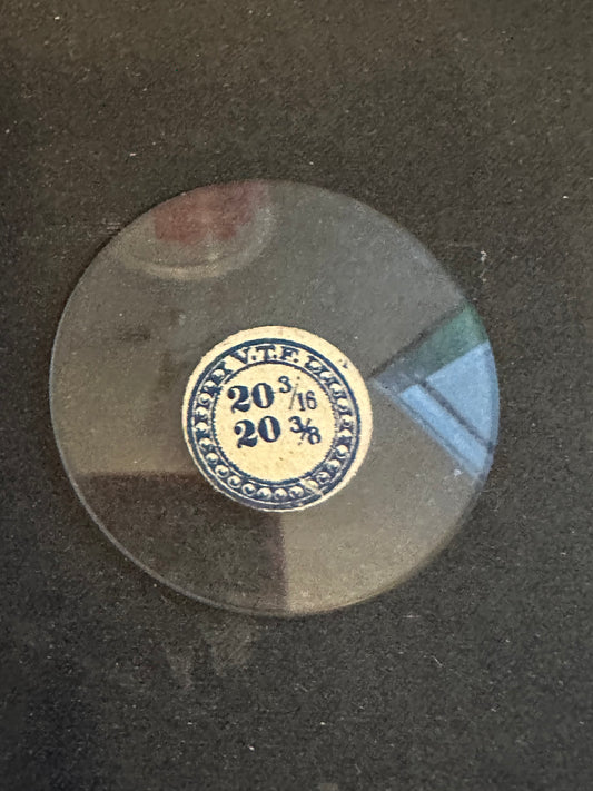 VTF Vintage Glass Pocket Watch Crystal 20-3/16 (~45.5mm) - NOS